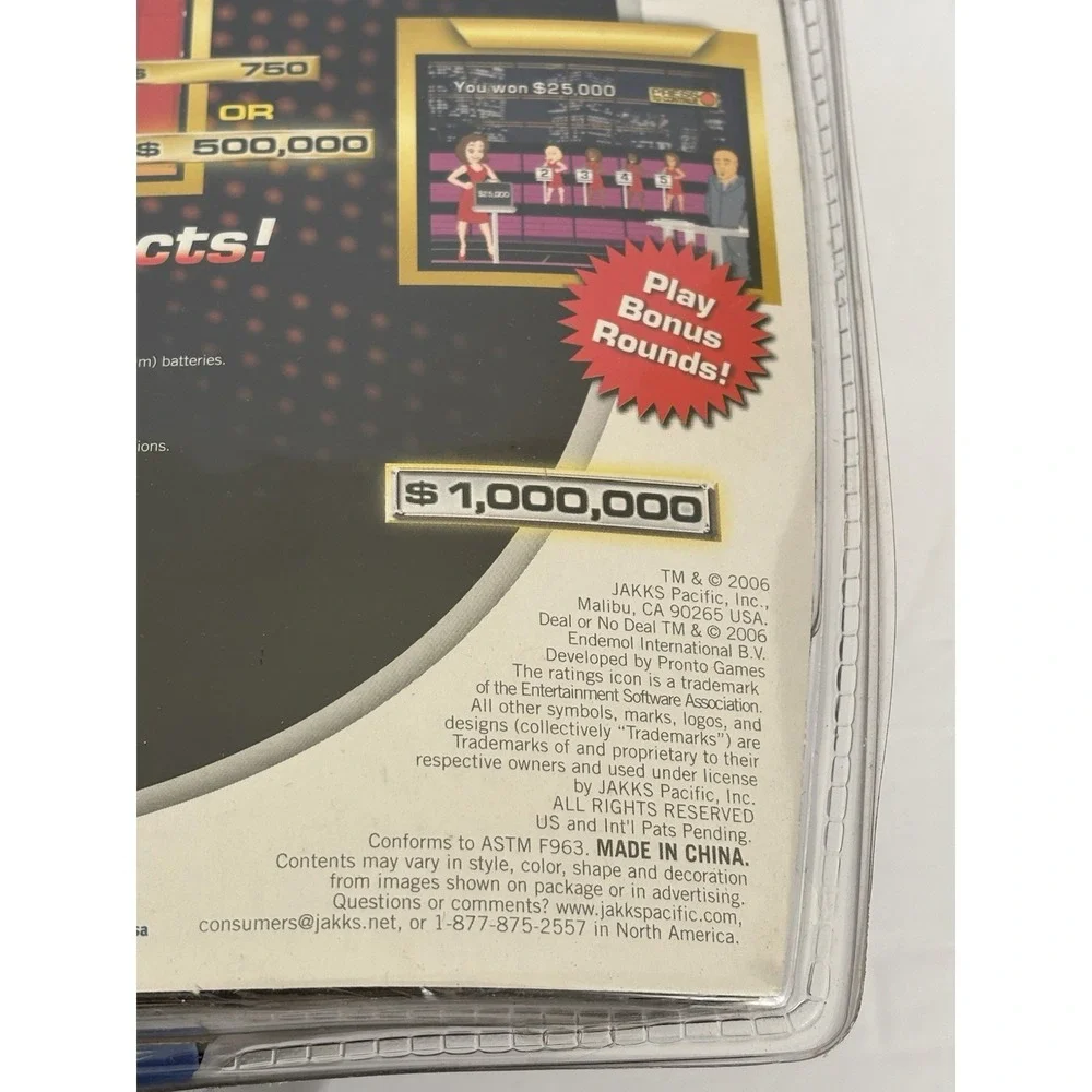 Jakks Pacific Deal or No Deal Plug & Play TV - Factory Sealed New